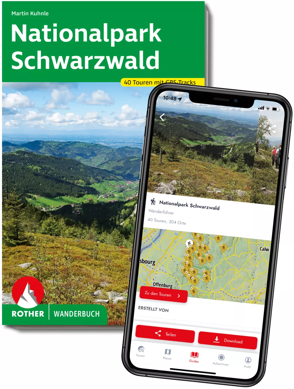 Rother Wanderbuch Nationalpark Schwarzwald und Rother App